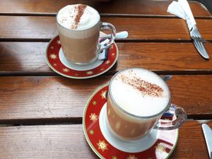 cappuccino at The Judgy Vegan in Brussels