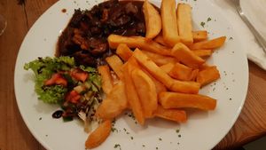 Seitan bourguignon at The Judgy Vegan in Brussels