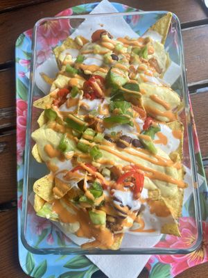 loaded nachos  at The Judgy Vegan in Brussels
