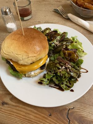 Vegan burger   at The Judgy Vegan in Brussels