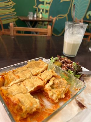 lasagna  at The Judgy Vegan in Brussels