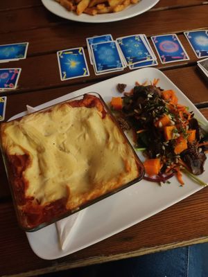 Lasagne at The Judgy Vegan in Brussels
