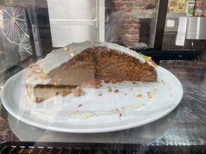 Carrot cake  at The Judgy Vegan in Brussels