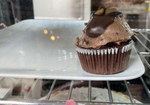 Chocolate cupcakees  at The Judgy Vegan in Brussels
