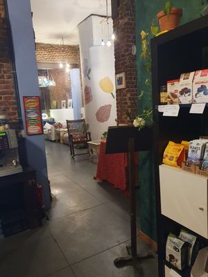 Interior at The Judgy Vegan in Brussels