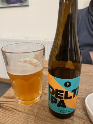 Local beer   at The Judgy Vegan in Brussels