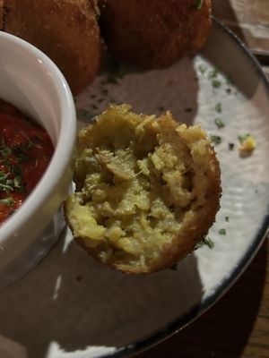 
Trio of homemade Arancini 10,50€  at The Judgy Vegan in Brussels