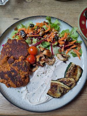 Savory brunch plate - 18€ at The Judgy Vegan in Brussels