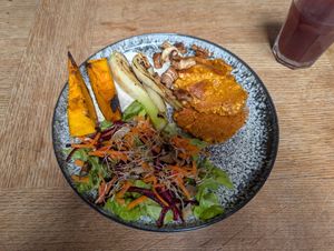 Savoury breakfast at The Judgy Vegan in Brussels