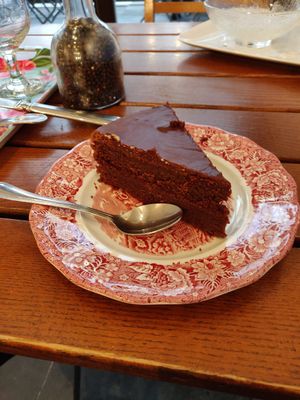 Sachertorte at The Judgy Vegan in Brussels