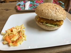 Cheesus burger  at The Judgy Vegan in Brussels