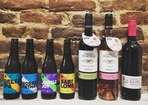 Vegan wine and vegan local beer that we serve at The Judgy Vegan in Brussels