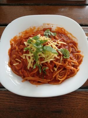 Bolognese at The Judgy Vegan in Brussels