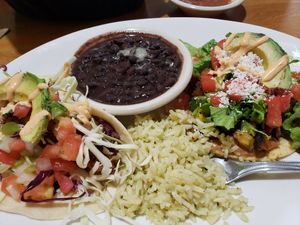 Vegetarian Tostada at Taco Mama - Malvern Ave in Hot Springs