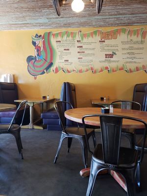 Menu display at Taco Mama - Malvern Ave in Hot Springs