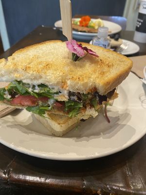 TALT, clearly marked vegan  at Kollective Coffee & Tea in Hot Springs