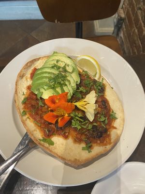 Frijoles rancheros  at Kollective Coffee & Tea in Hot Springs