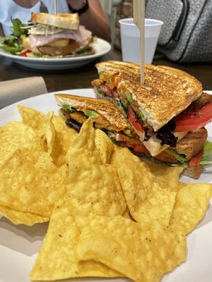 T.A.L.T sandwich with chips  at Kollective Coffee & Tea in Hot Springs