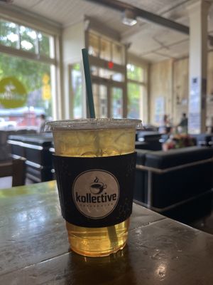 Iced peach tea   at Kollective Coffee & Tea in Hot Springs