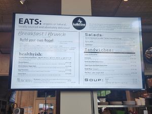 Food menu at Kollective Coffee & Tea in Hot Springs