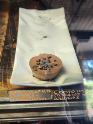 Vegan chocolate cheesecakes at Kollective Coffee & Tea in Hot Springs