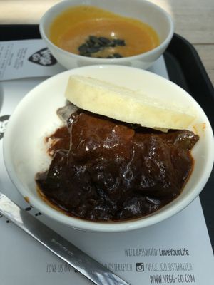 Zucchini Gulasch at Vegg-Go in Vienna
