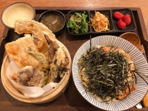 Kimchi udon set with tempura at Hoshina 穗科 - Zhongshan District in Taipei