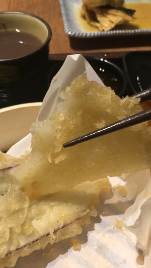 Fried daikon in the veg tempura. Really tasty at Hoshina 穗科 - Zhongshan District in Taipei