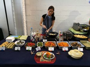 Chef at work! Lovely fresh vegetable based dishes! at Hai Dozo! in East London