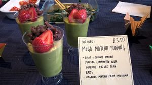 Matcha pudding at Hai Dozo! in East London