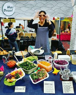 Chef is being funny :) at Hai Dozo! in East London