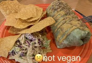 Vegan Thai burrito, but the slaw is not vegan at Black Bear Burritos - Evansdale in Morgantown