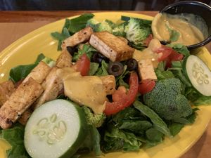 Salad with Thai curry sauce  at Black Bear Burritos - Evansdale in Morgantown