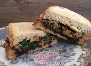 Haggis,cheese and caramelised red onion toastie. Amazing!! at In Bloom in Glasgow