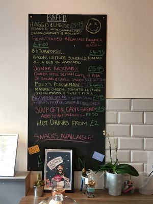 Ever changing menu  at In Bloom in Glasgow