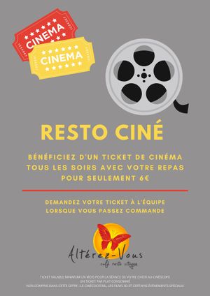 Resto-ciné ! at Altérez-vous in Louvain-la-neuve
