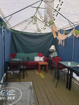 Fun seating! at Biddle's Escape in Pittsburgh