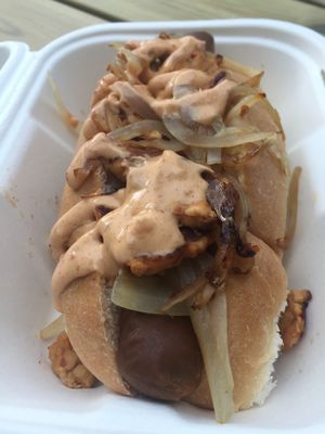 Loaded dog at Zad's in Manchester