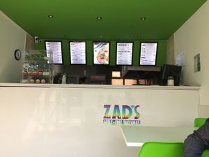 Inside Zad's, with seating area. at Zad's in Manchester