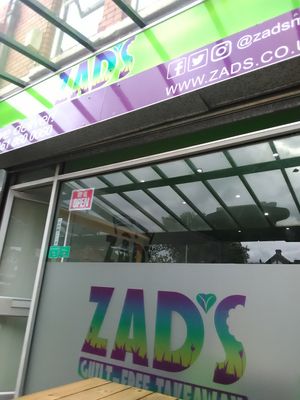 Outside at Zad's in Manchester