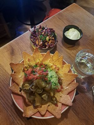 Nachos and Mexican slaw at eS Bar in Keswick