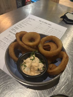 Onion rings  at eS Bar in Keswick