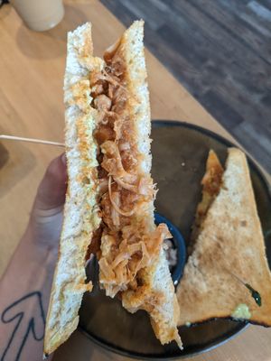 Bbq jackfruit sandwich at Kornerstone in East Aurora