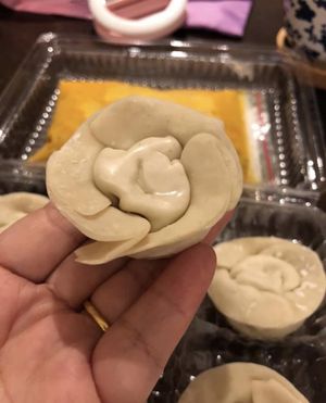 Takeout momo with curry sauce  at Zang Xiang Shu Shi in Taoyuan