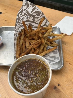 Israel fries and Harira soup 😋 at Baba Nahm in Asheville