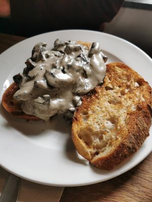 Mushrooms on toast at Gillam's Tea Room in Ulverston