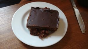 vegan tiffin cake at Gillam's Tea Room in Ulverston