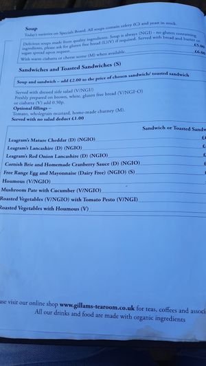  at Gillam's Tea Room in Ulverston