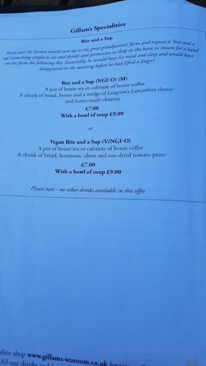  at Gillam's Tea Room in Ulverston