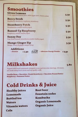 menu 4  at Root 31 in Rochester